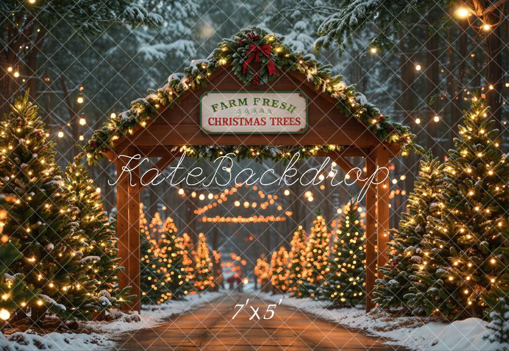 On Sale Kate Farm Fresh Christmas Trees Backdrop Designed by Emetselch