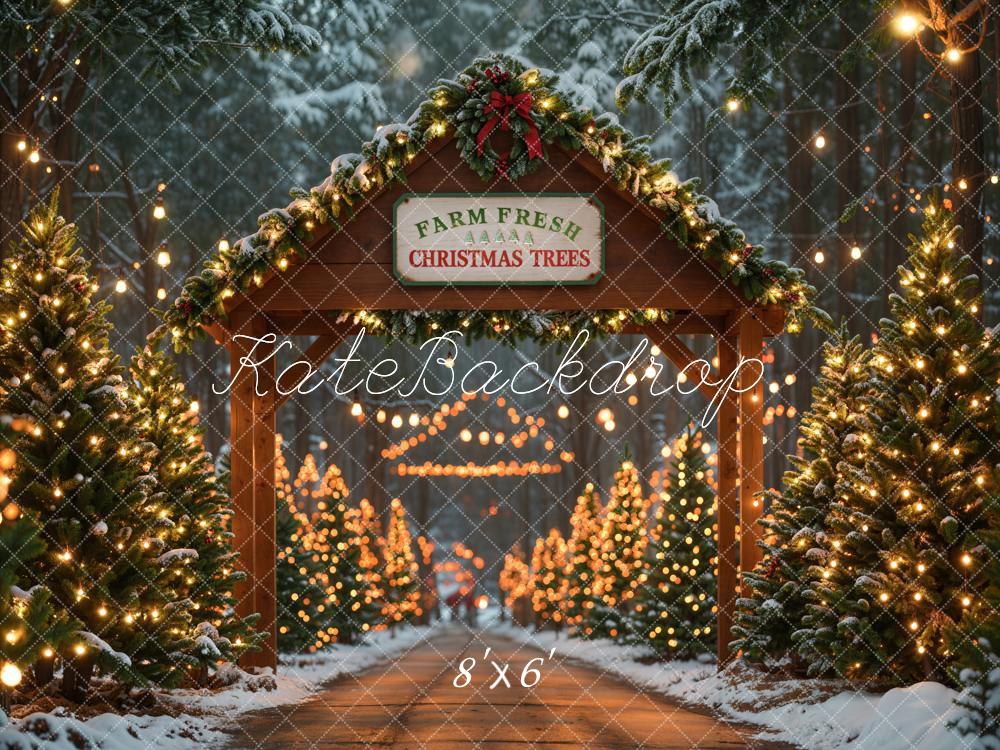 On Sale Kate Farm Fresh Christmas Trees Backdrop Designed by Emetselch