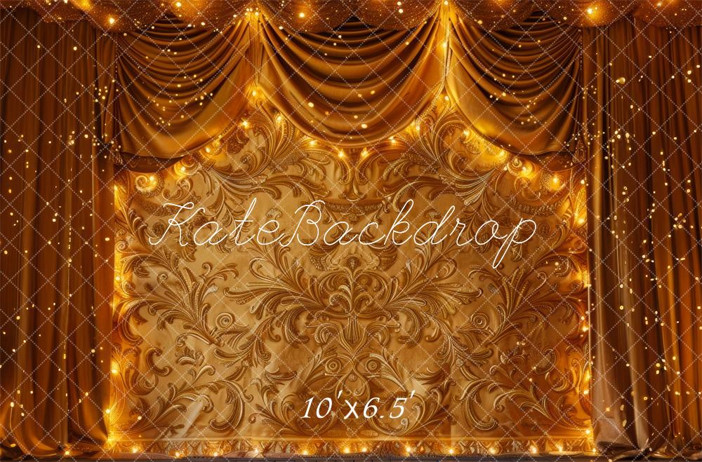 Lightning Deals Kate Golden Curtain Carved Wall Backdrop Designed by Mini MakeBelieve -UK