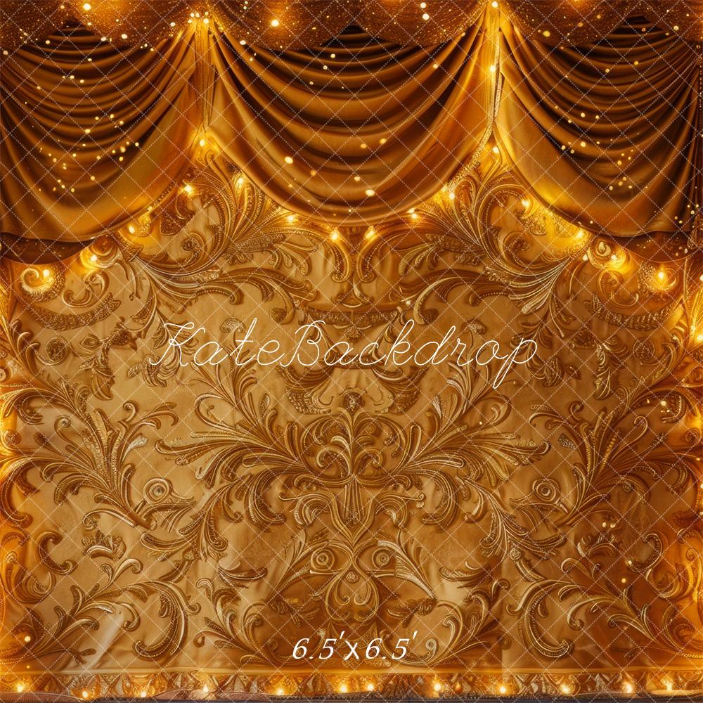 Lightning Deals Kate Golden Curtain Carved Wall Backdrop Designed by Mini MakeBelieve -UK