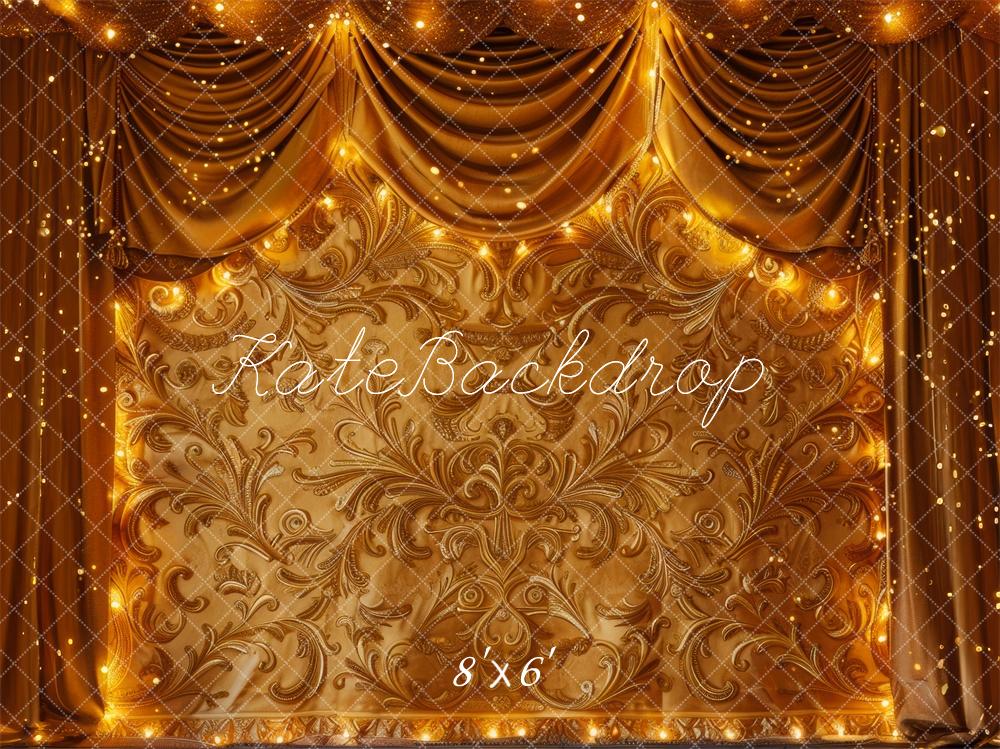 Lightning Deals Kate Golden Curtain Carved Wall Backdrop Designed by Mini MakeBelieve -UK