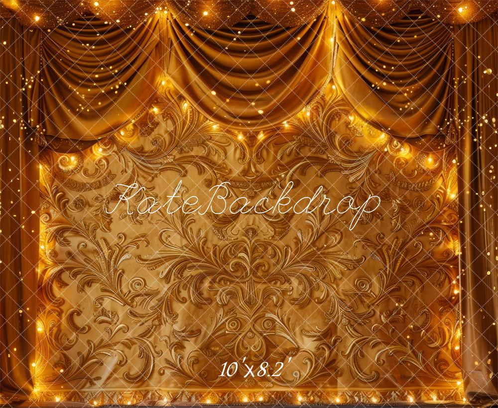 Lightning Deals Kate Golden Curtain Carved Wall Backdrop Designed by Mini MakeBelieve -UK