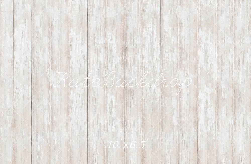 Lightning Deals Kate Rustic White Wood Floor Backdrop Designed by Kate Image -UK