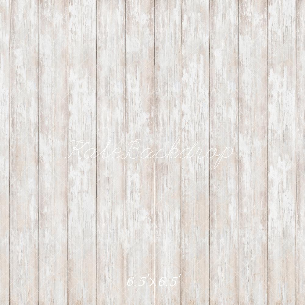 Lightning Deals Kate Rustic White Wood Floor Backdrop Designed by Kate Image -UK