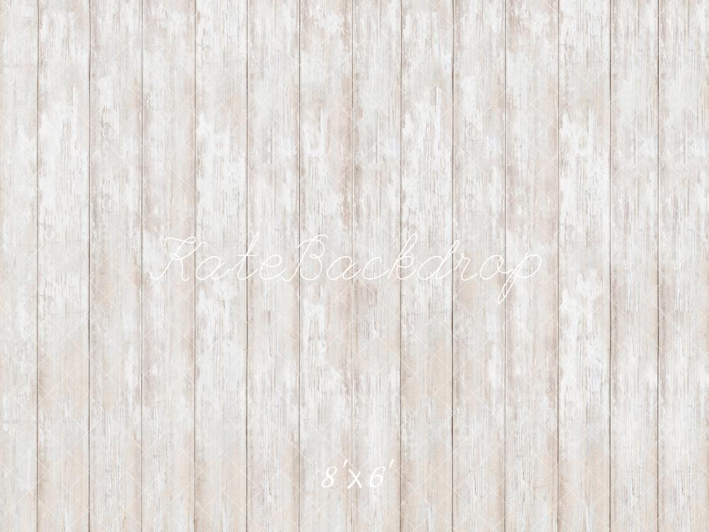 Lightning Deals Kate Rustic White Wood Floor Backdrop Designed by Kate Image -UK