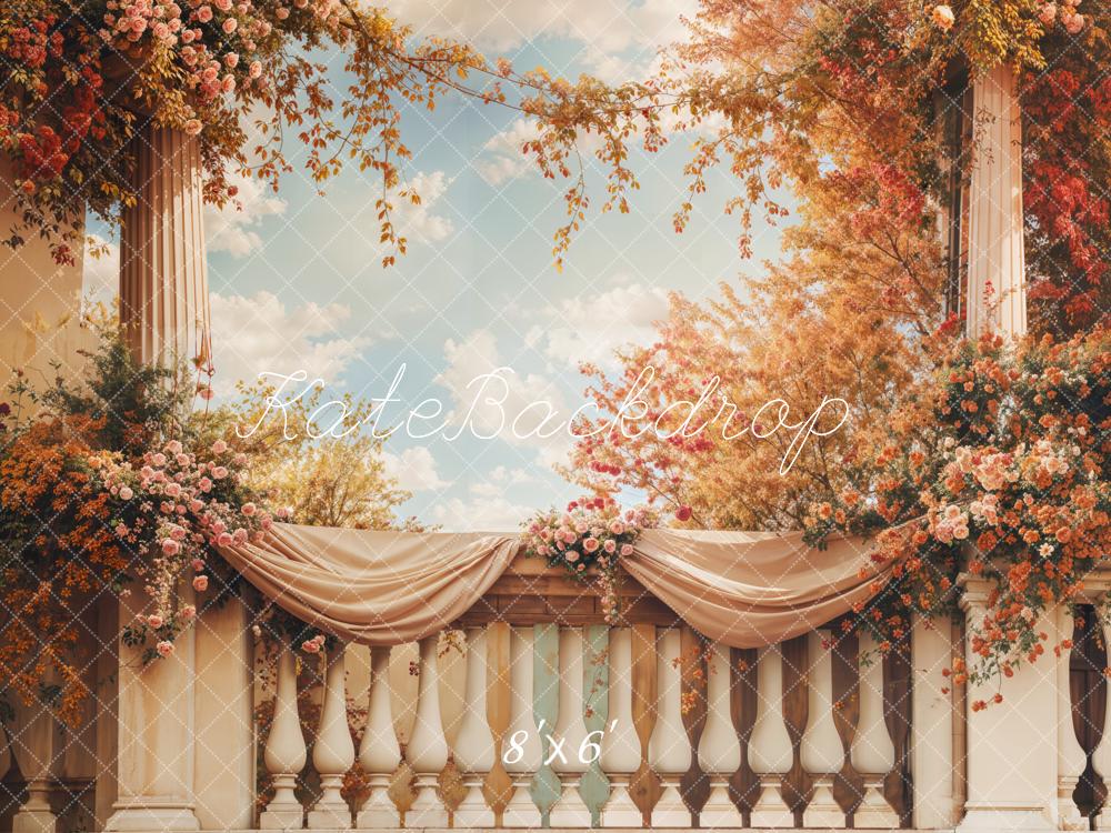 Kate Autumn Fine Art Flower Balcony Backdrop Designed by Emetselch -UK