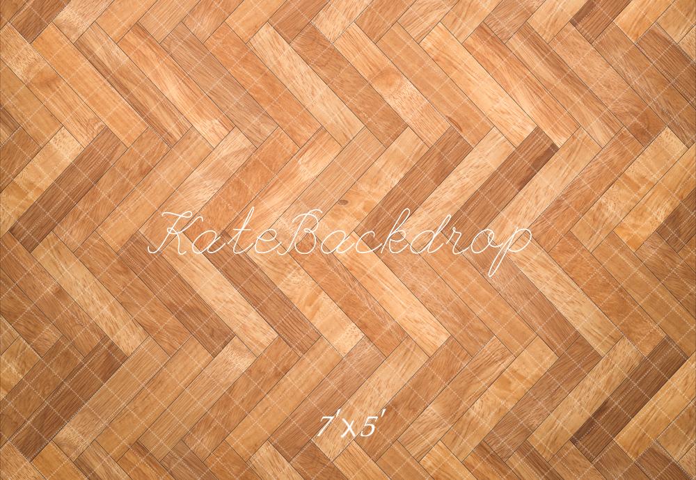 Kate Herringbone Pattern Wooden Floor Backdrop Designed by Kate Image -UK