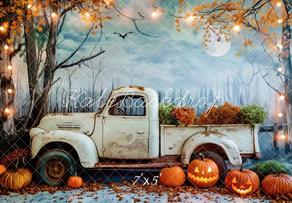 Lightning Deals Kate Halloween Vintage Truck Maple Tree Backdrop Designed by Patty Robert -UK