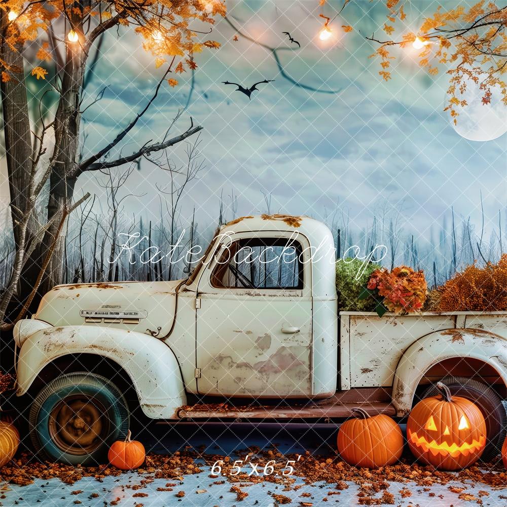 Lightning Deals Kate Halloween Vintage Truck Maple Tree Backdrop Designed by Patty Robert -UK