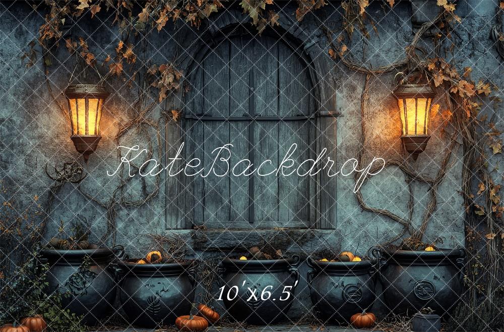 Lightning Deals Kate Halloween Dark Witch Arch Rustic Window Backdrop Designed by Lidia Redekopp -UK