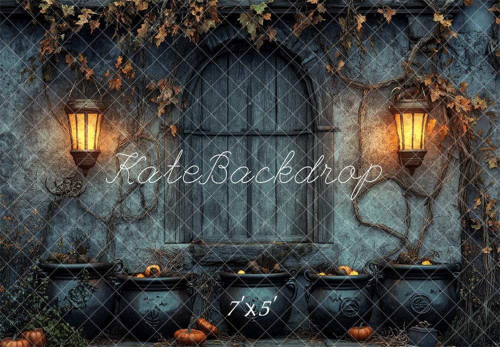 Lightning Deals Kate Halloween Dark Witch Arch Rustic Window Backdrop Designed by Lidia Redekopp -UK