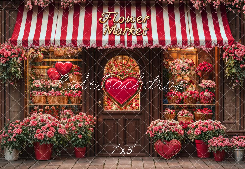 On Sale Kate Valentine's Day Flower Shop Backdrop Designed by Emetselch -UK