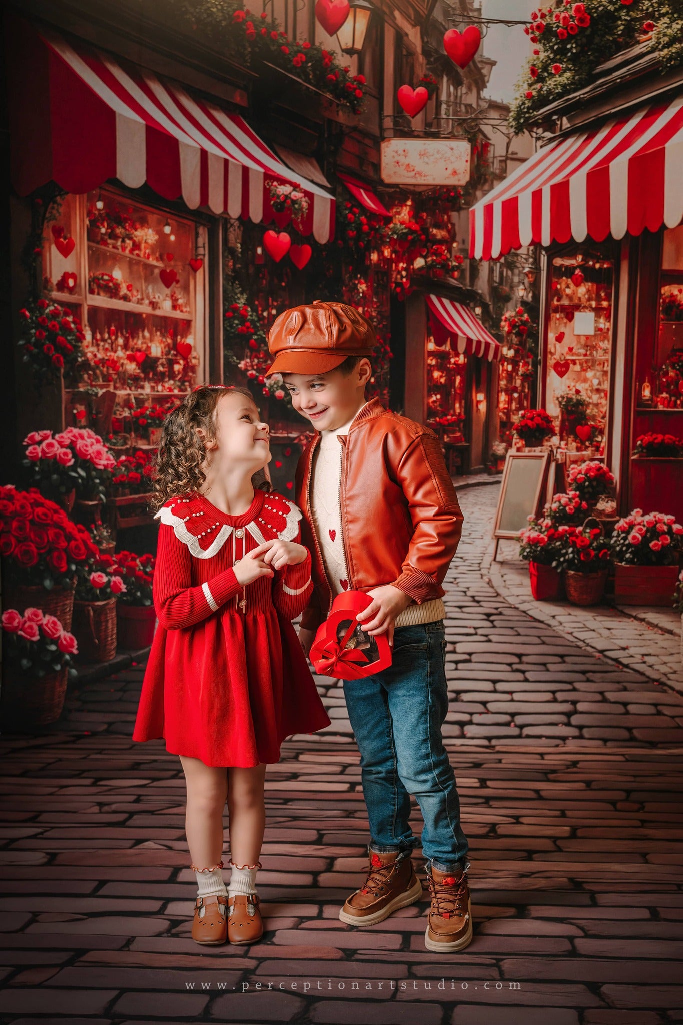 Kate Valentine's Day Flower Shop Street Backdrop Designed by Emetselch