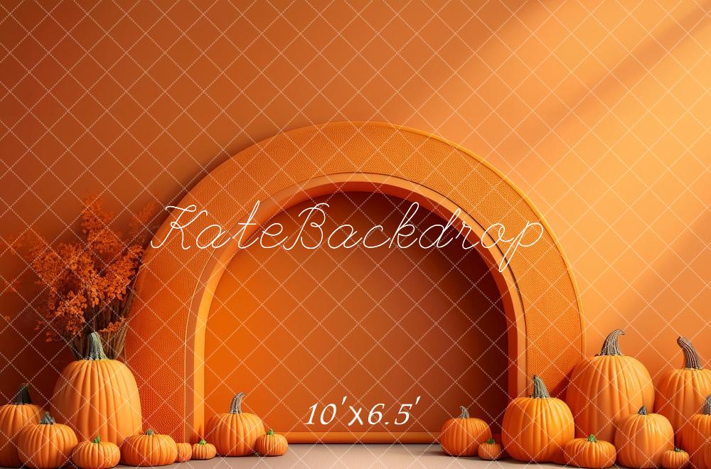 Lightning Deals Kate Fine Art Arch Pumpkin Backdrop Designed by Megan Leigh Photography -UK