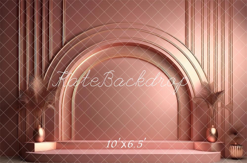 Kate Pink Arch Metallic Wedding Backdrop Designed by Megan Leigh Photography -UK