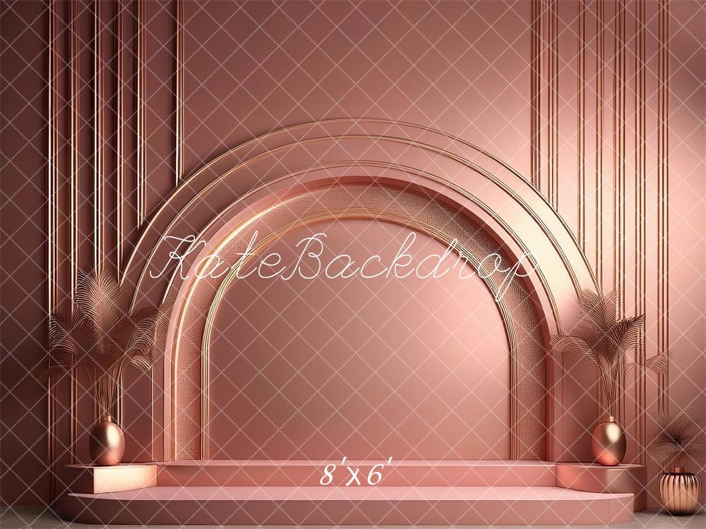 Kate Pink Arch Metallic Wedding Backdrop Designed by Megan Leigh Photography -UK