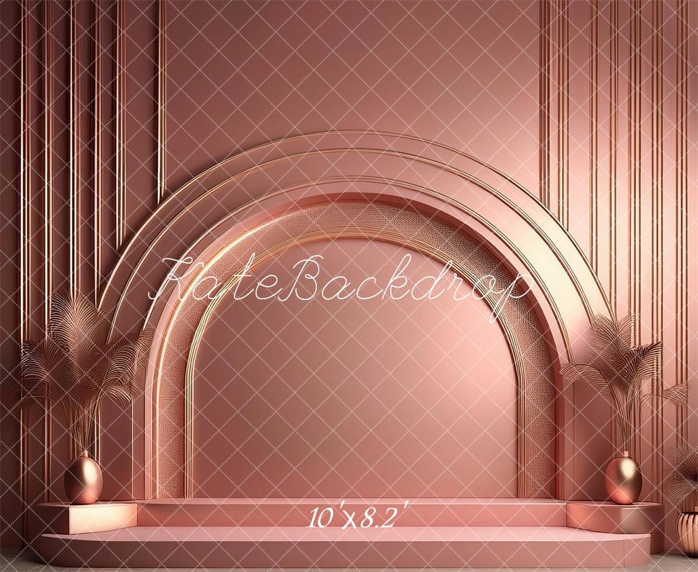 Kate Pink Arch Metallic Wedding Backdrop Designed by Megan Leigh Photography -UK