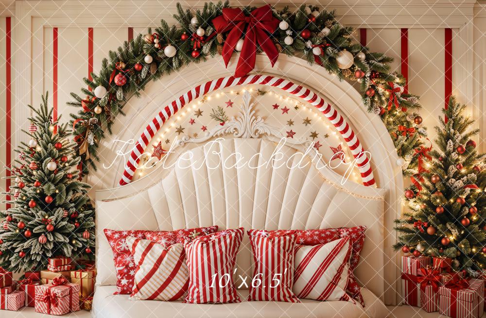 Kate Christmas Candy Cane Arch Headboard Backdrop Designed by Emetselch -UK