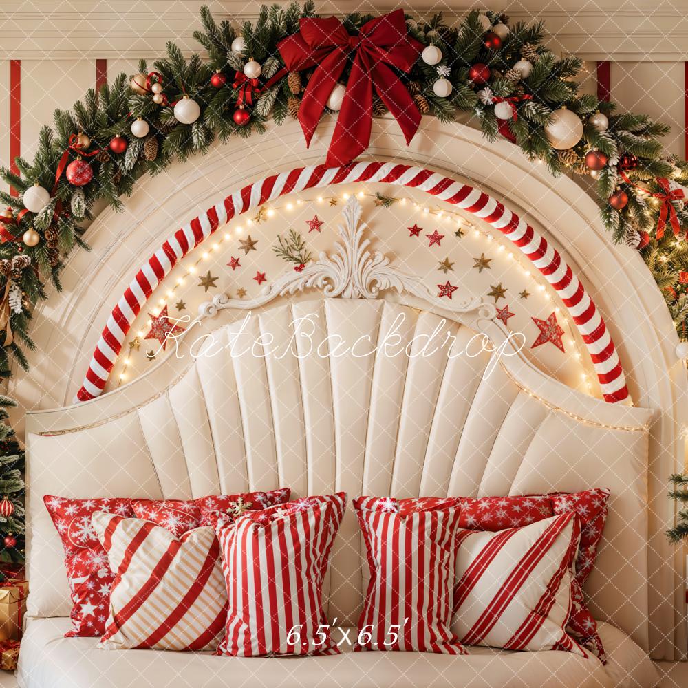 Kate Christmas Candy Cane Arch Headboard Backdrop Designed by Emetselch -UK