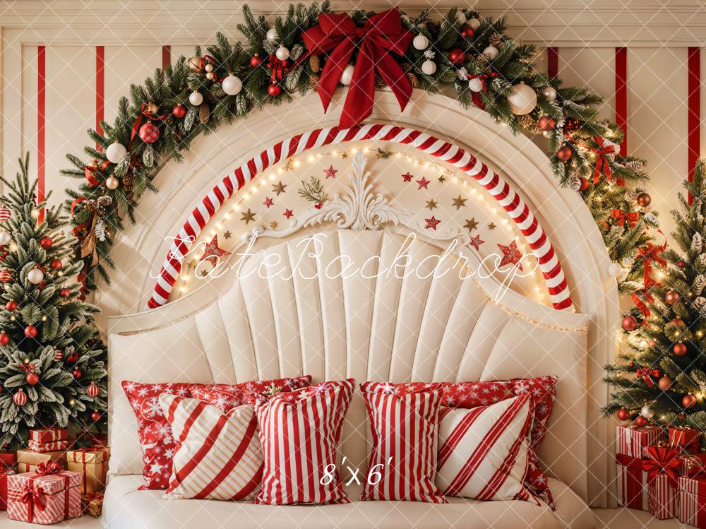 Kate Christmas Candy Cane Arch Headboard Backdrop Designed by Emetselch -UK