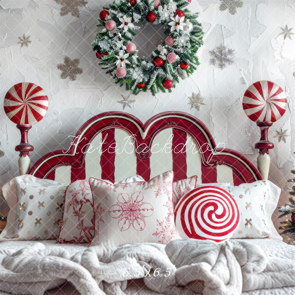 Kate Christmas Peppermint Headboard Backdrop Designed by Mini MakeBelieve