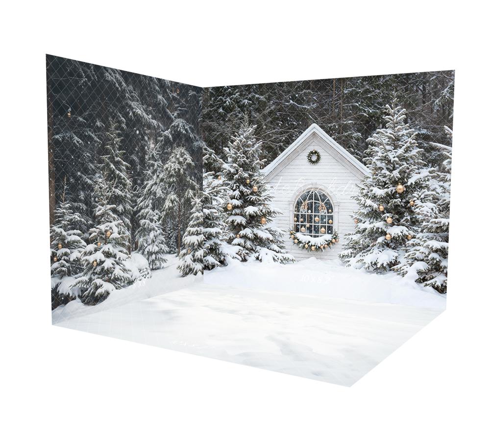 Kate Christmas Forest Snowy Cabin Room Set