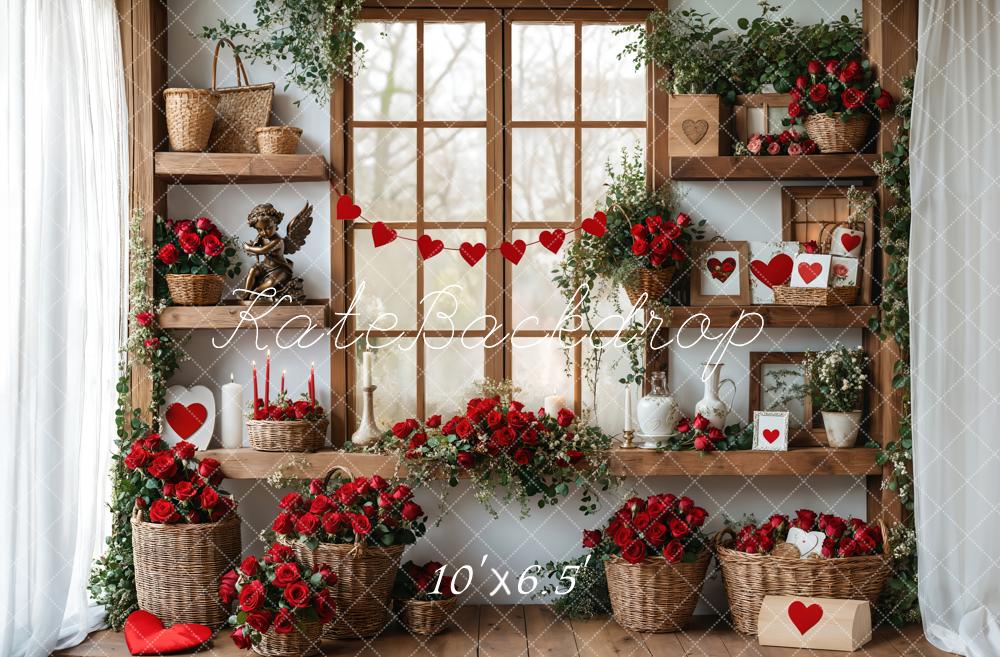 On Sale Kate Valentine's Day Roses Shelves Backdrop Designed by Emetselch -UK