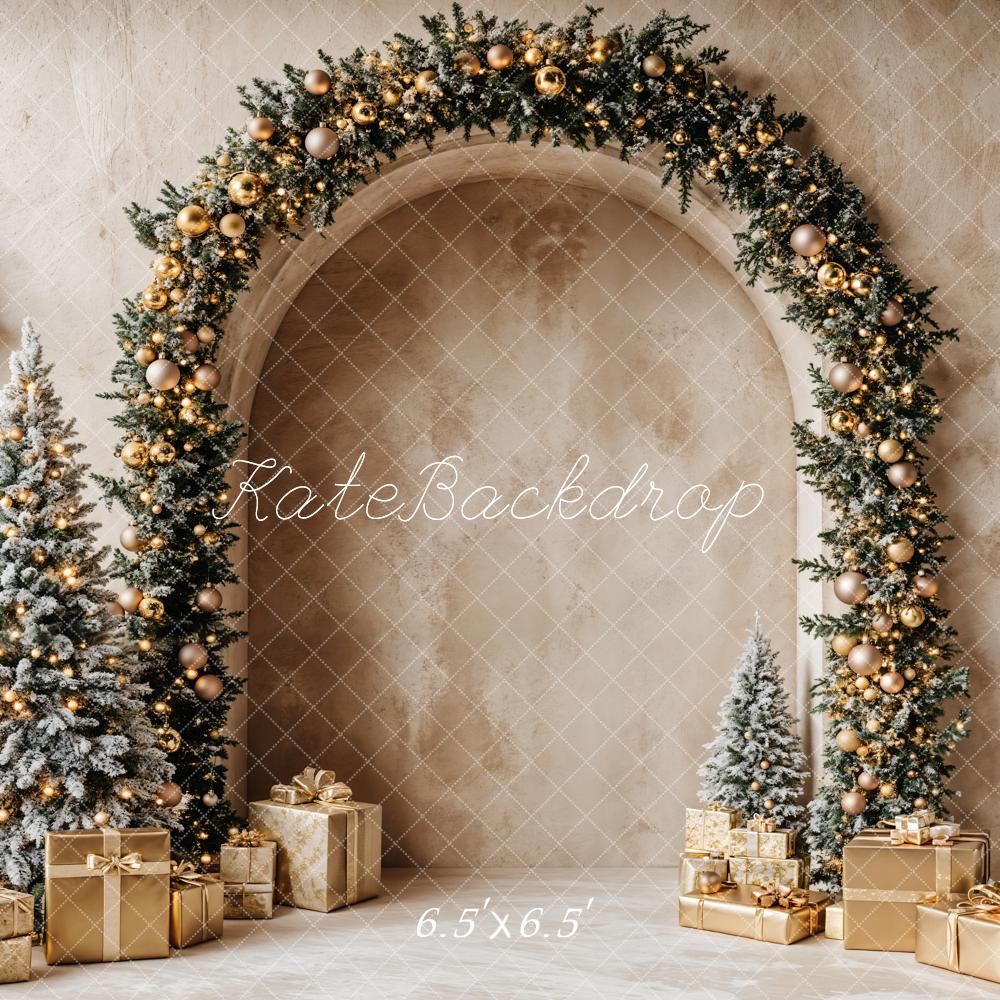 Lightning Deals Kate Christmas Tree Arch Golden Gifts Backdrop Designed by Emetselch -UK