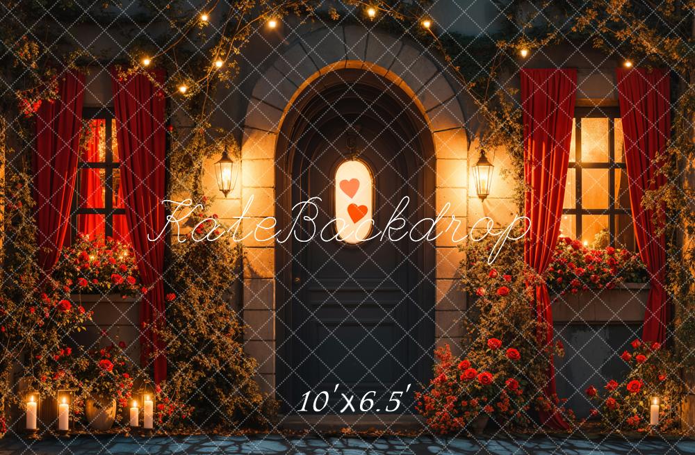 Kate Valentine's Day Romantic Doorway Floral Backdrop Designed by Emetselch -UK