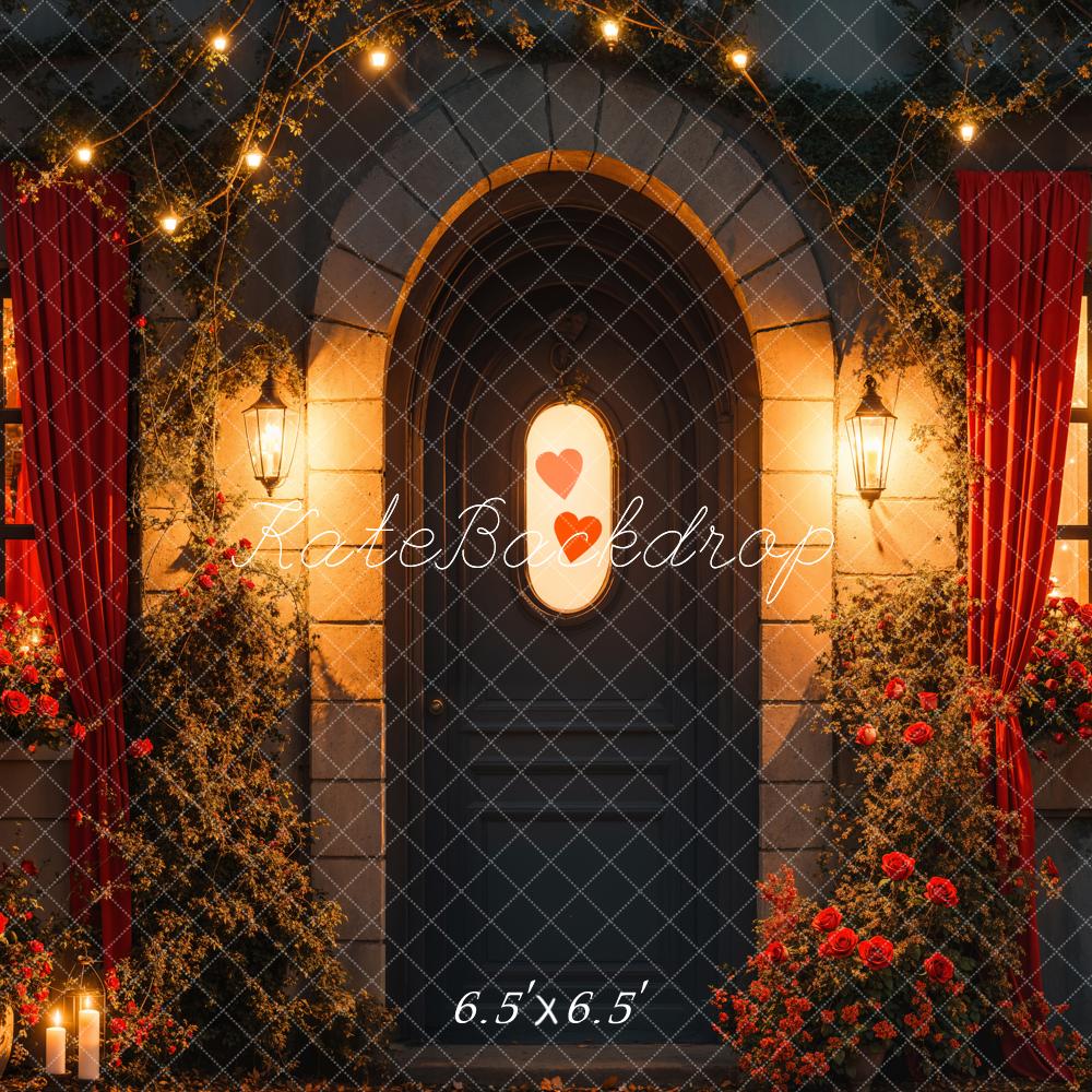 Kate Valentine's Day Romantic Doorway Floral Backdrop Designed by Emetselch -UK