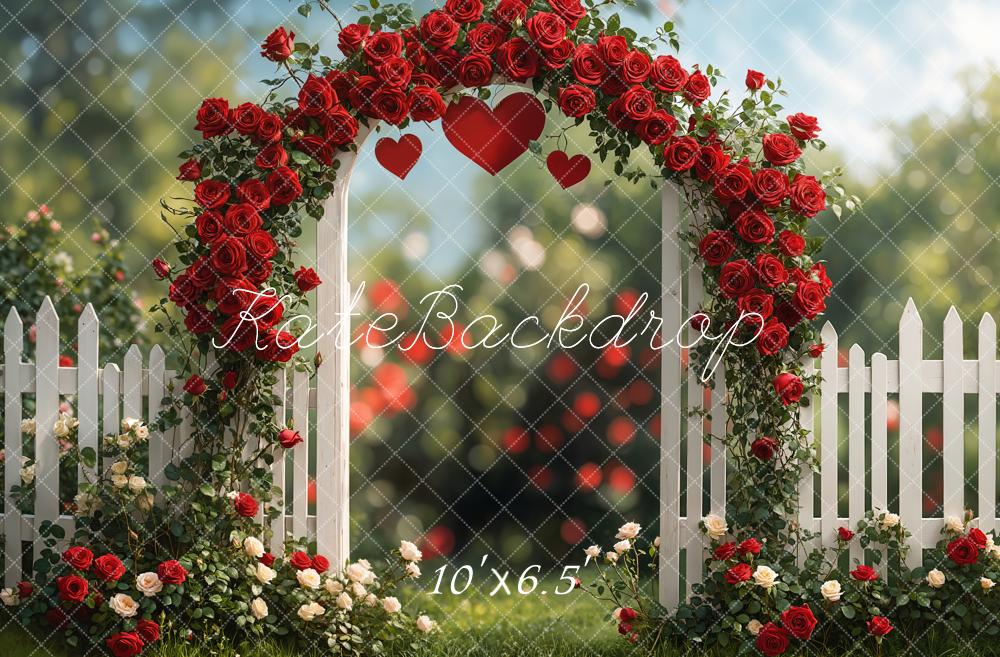 Lightning Deals Kate Valentine Rose Arch Romantic Garden Backdrop Designed by Emetselch -UK