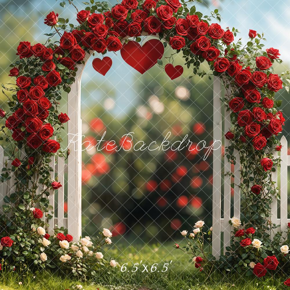 Lightning Deals Kate Valentine Rose Arch Romantic Garden Backdrop Designed by Emetselch -UK