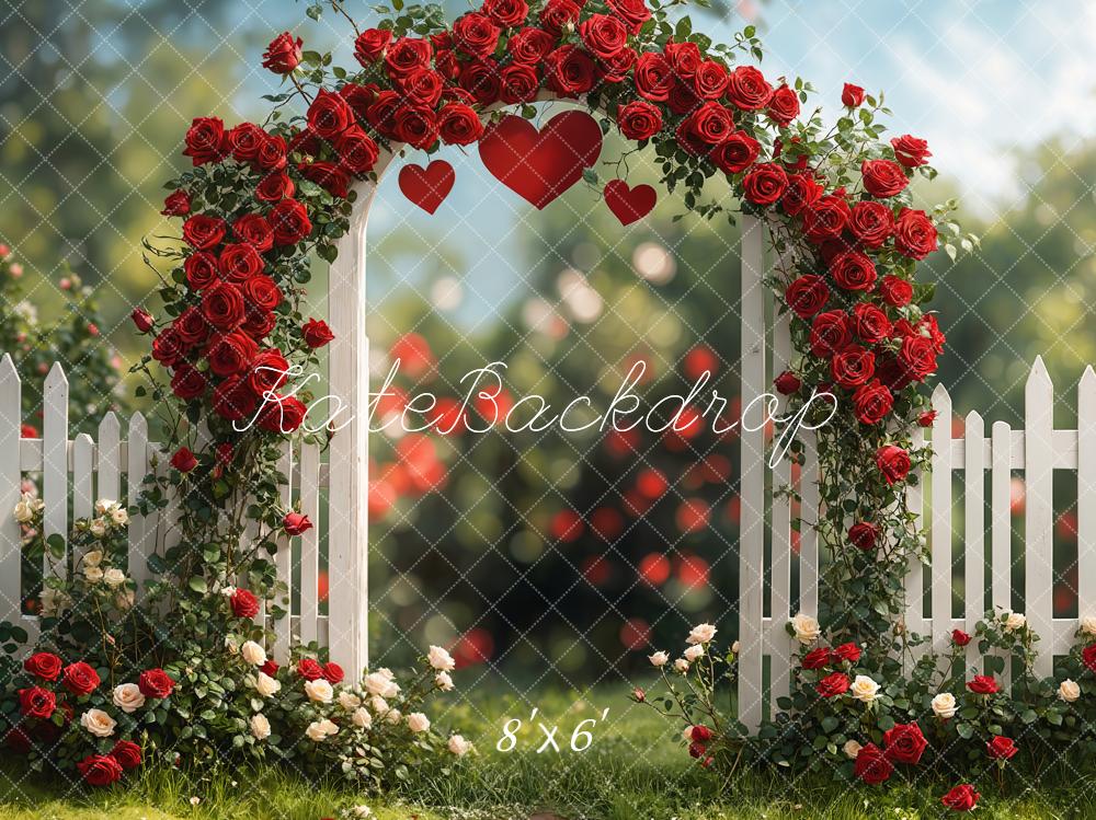 Lightning Deals Kate Valentine Rose Arch Romantic Garden Backdrop Designed by Emetselch -UK