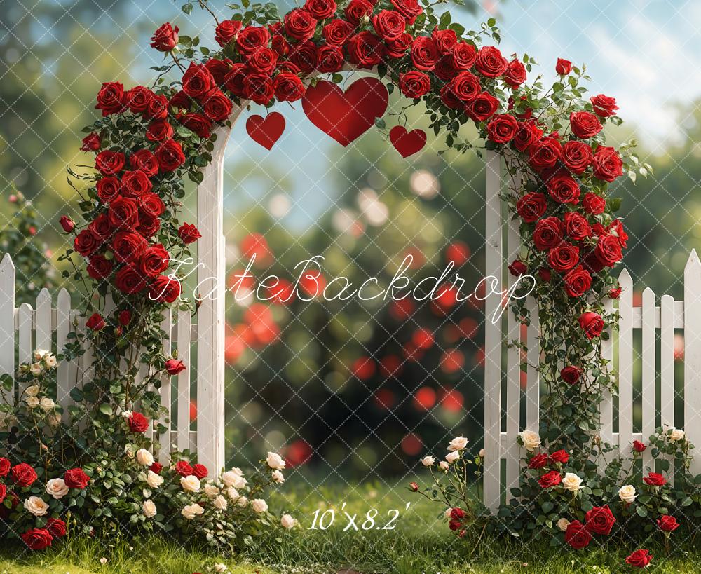 Lightning Deals Kate Valentine Rose Arch Romantic Garden Backdrop Designed by Emetselch -UK