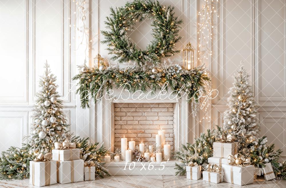 Kate Christmas Tree Fireplace Garland Backdrop Designed by Emetselch -UK