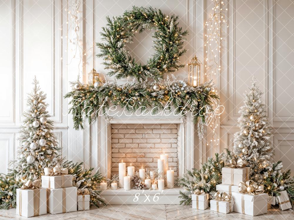 Kate Christmas Tree Fireplace Garland Backdrop Designed by Emetselch -UK