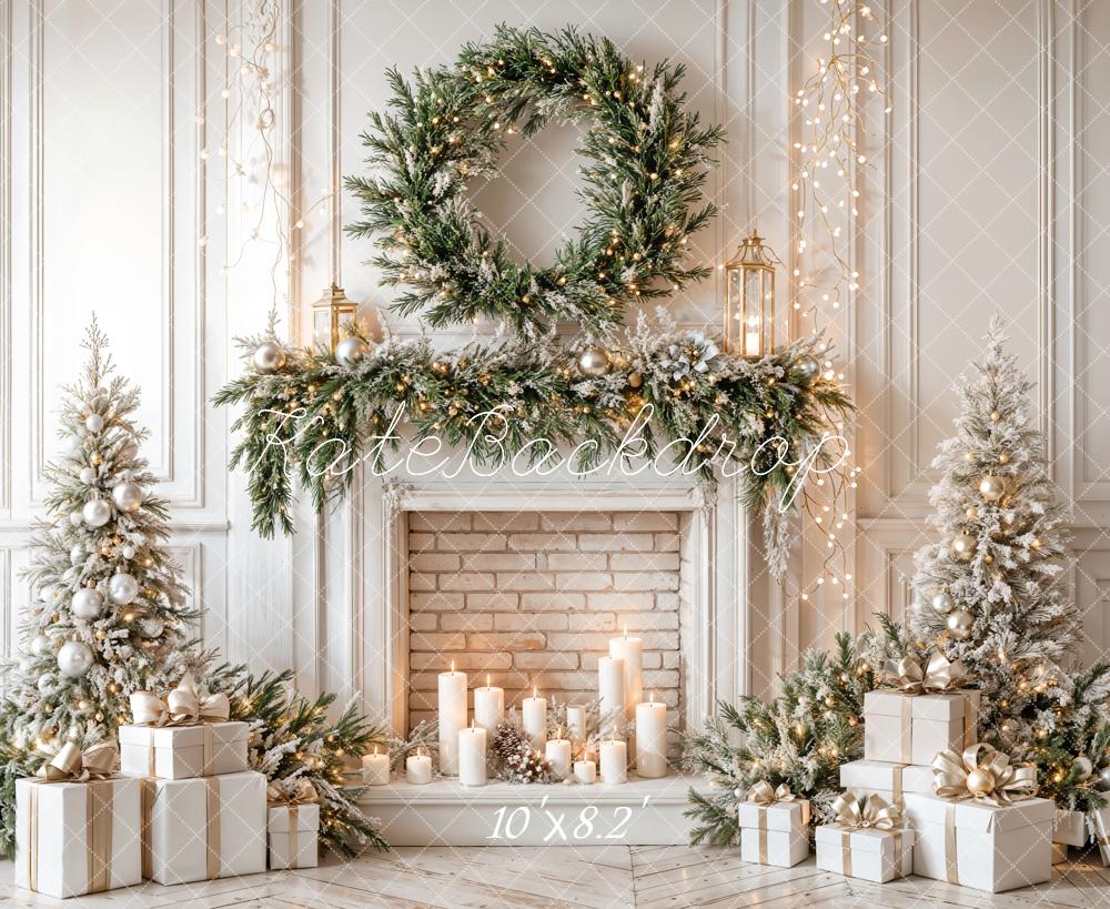 Kate Christmas Tree Fireplace Garland Backdrop Designed by Emetselch -UK