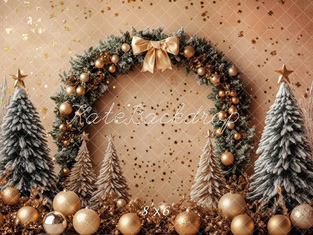 Kate Christmas Tree Arch Wreath Golden Backdrop Designed by Patty Robert