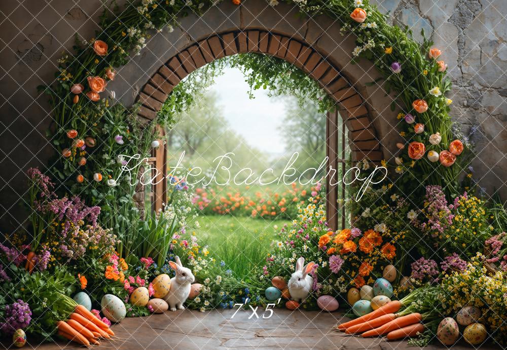 Kate Easter Garden Bunny Flower Arch Backdrop Designed by Emetselch -UK