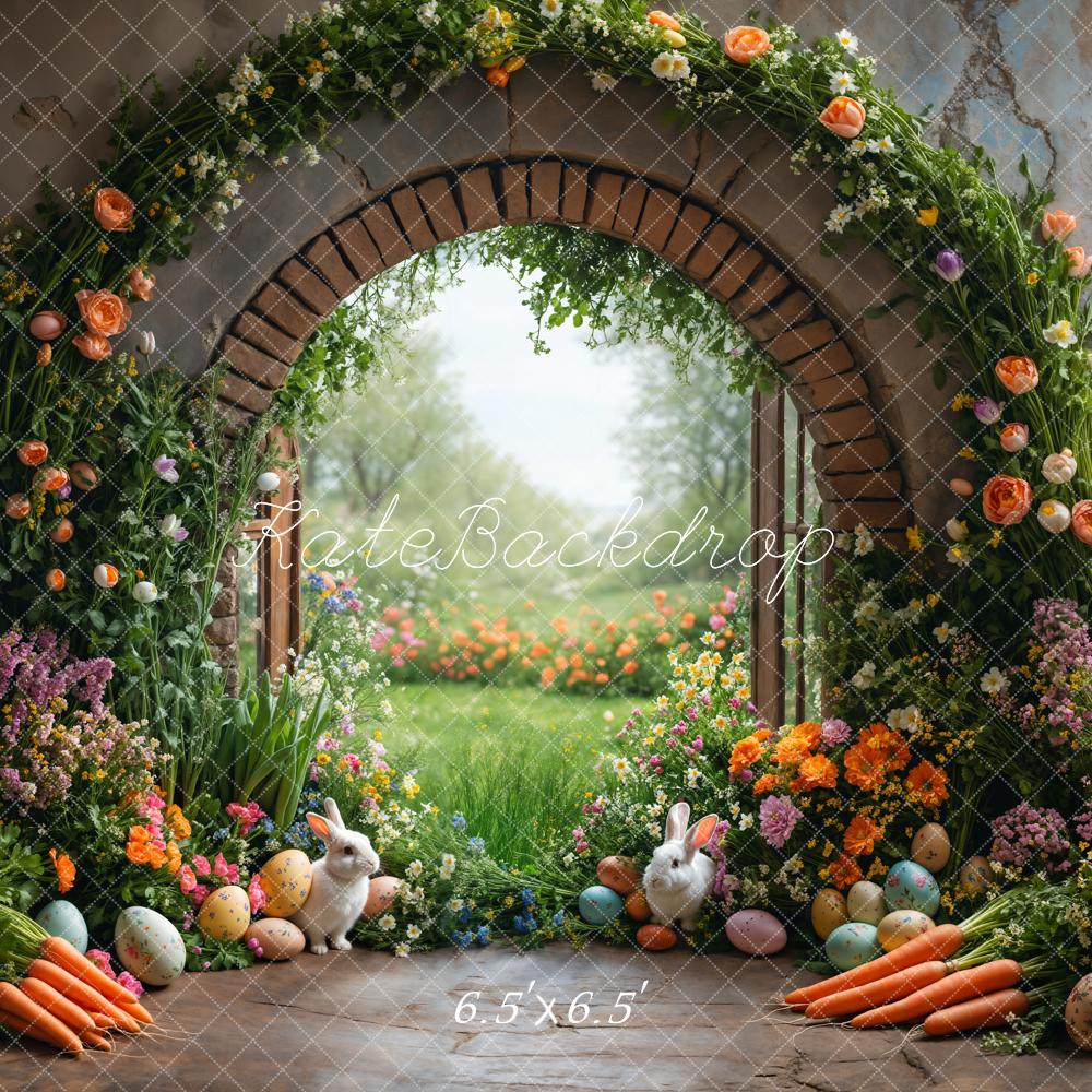 Kate Easter Garden Bunny Flower Arch Backdrop Designed by Emetselch -UK