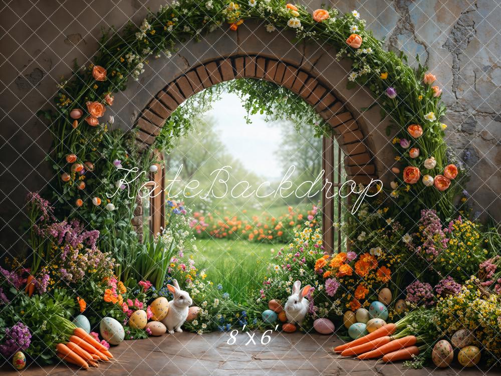 Kate Easter Garden Bunny Flower Arch Backdrop Designed by Emetselch -UK