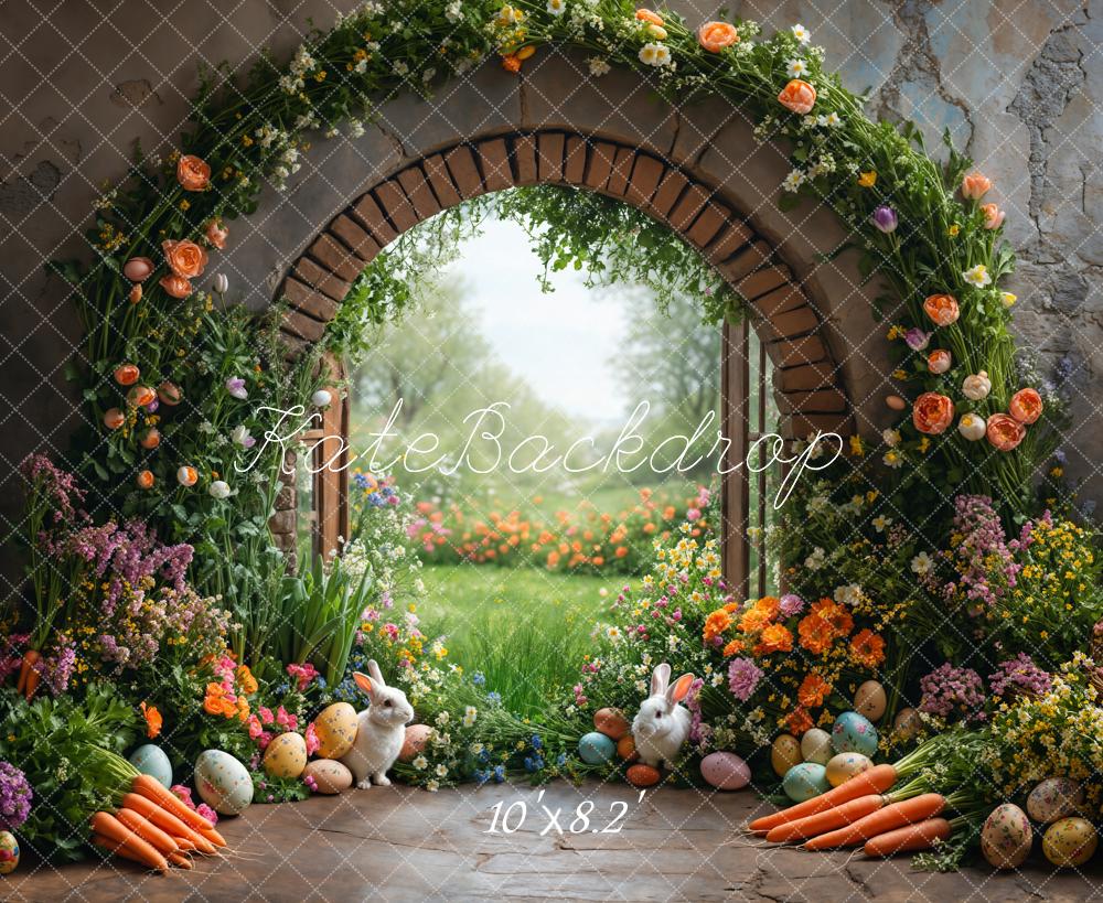 Kate Easter Garden Bunny Flower Arch Backdrop Designed by Emetselch -UK