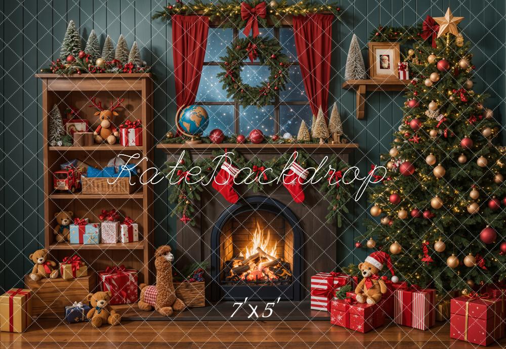 On Sale Kate Christmas Tree Fireplace Shelf Gifts Backdrop Designed by Emetselch