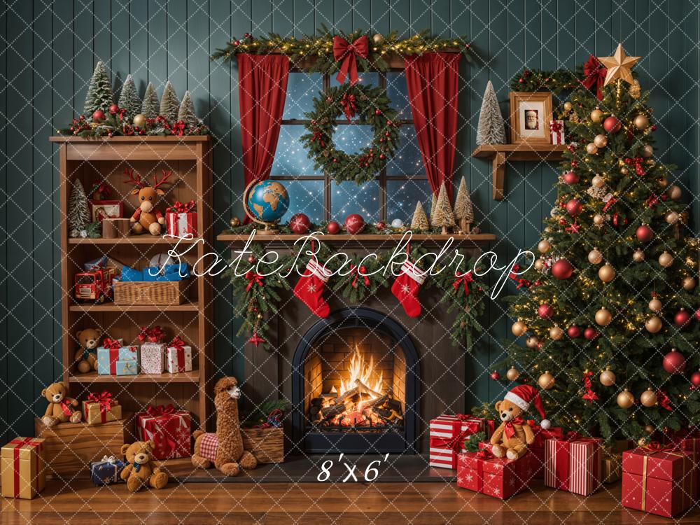 On Sale Kate Christmas Tree Fireplace Shelf Gifts Backdrop Designed by Emetselch