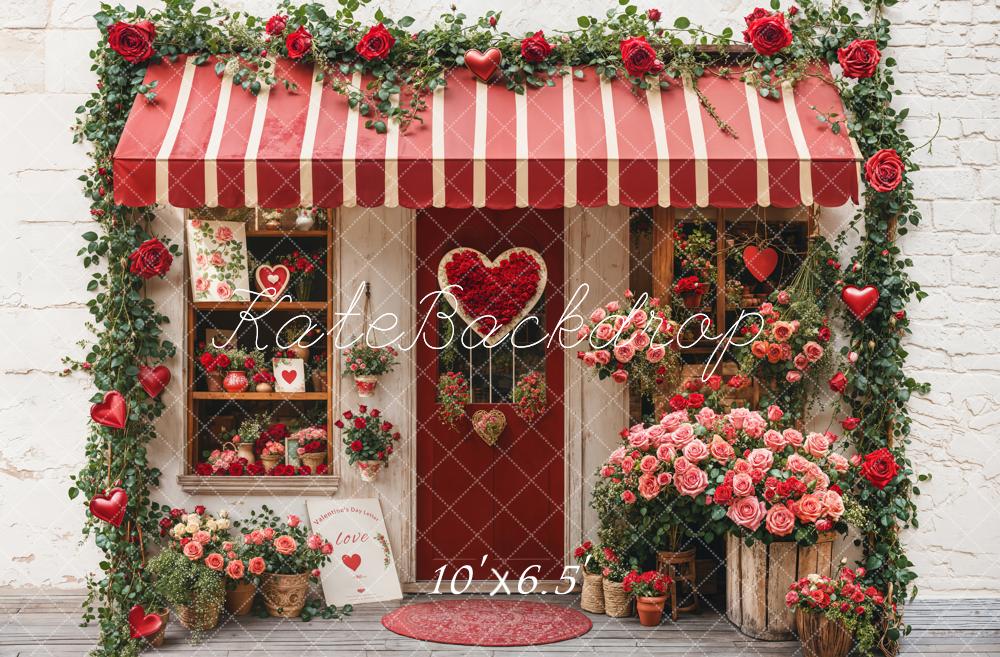 Lightning Deals Kate Valentine's Day Flower Shop Backdrop Designed by Emetselch -UK