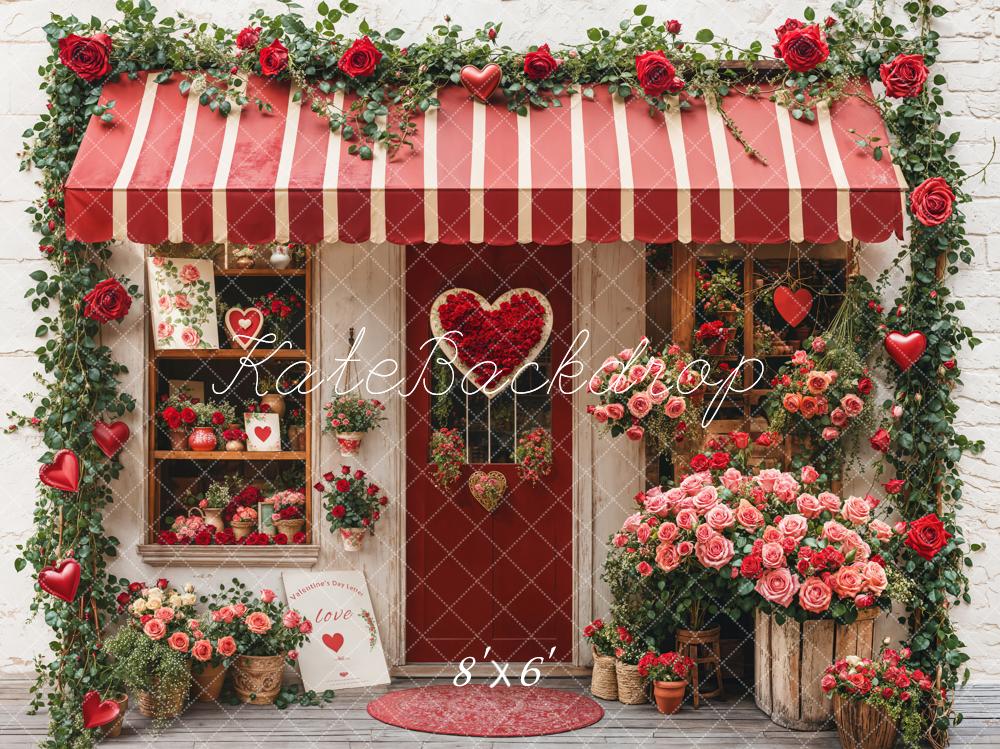 Lightning Deals Kate Valentine's Day Flower Shop Backdrop Designed by Emetselch -UK