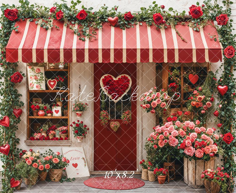 Lightning Deals Kate Valentine's Day Flower Shop Backdrop Designed by Emetselch -UK