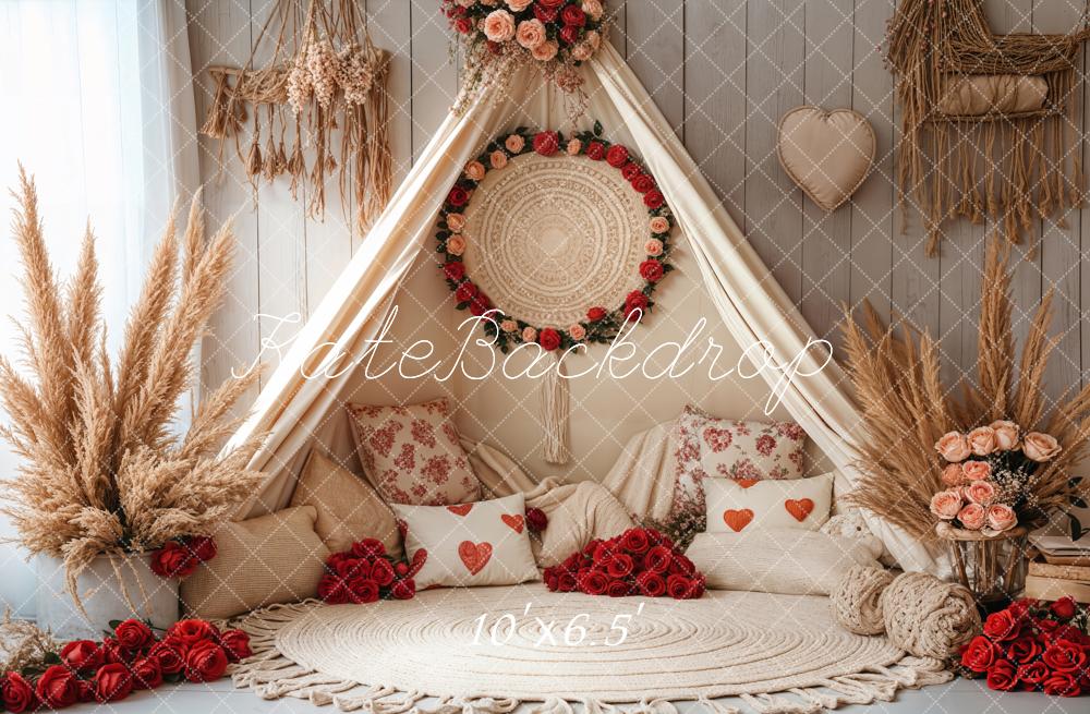 Lightning Deals Kate Spring Boho Romantic Floral Tent Backdrop Designed by Emetselch -UK