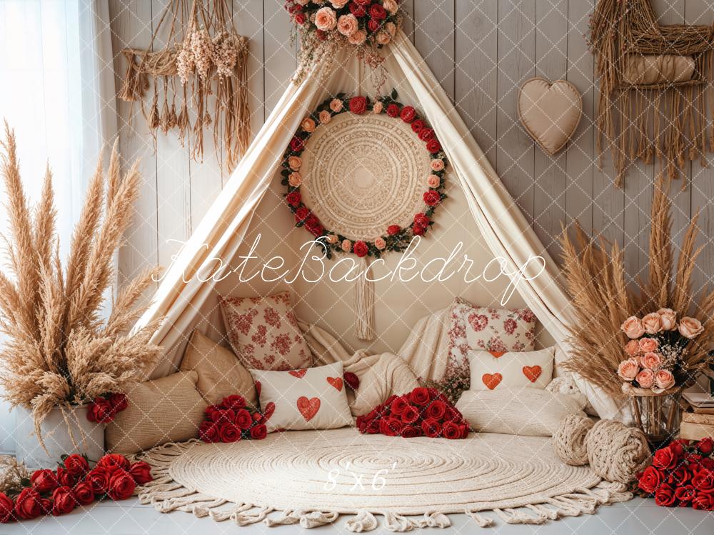 Lightning Deals Kate Spring Boho Romantic Floral Tent Backdrop Designed by Emetselch -UK