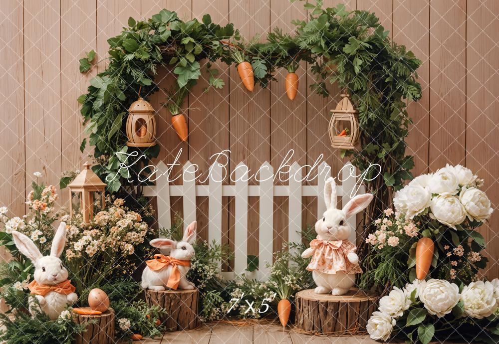 Kate Easter Bunny Greenery Arch Backdrop Designed by Emetselch -UK